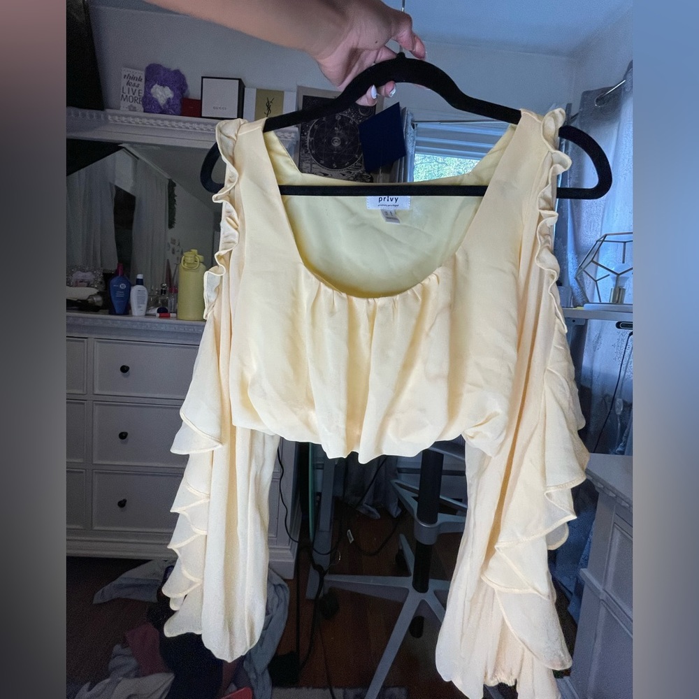 Kara yellow blouse